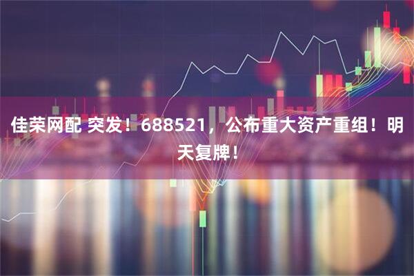 佳荣网配 突发！688521，公布重大资产重组！明天复牌！