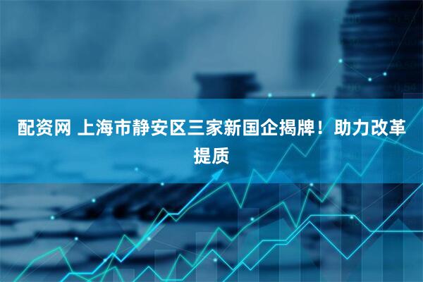 配资网 上海市静安区三家新国企揭牌！助力改革提质