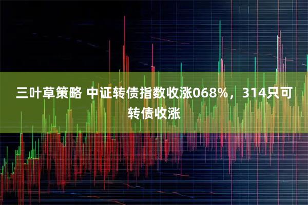 三叶草策略 中证转债指数收涨068%，314只可转债收涨