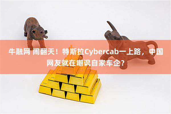 牛融网 闹翻天！特斯拉Cybercab一上路，中国网友就在嘲讽自家车企？